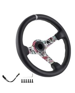 Sports car racing steering wheel